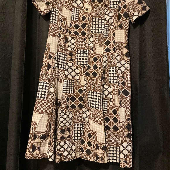 Groovy 1970’s retro pattern midi dress - Picture 7 of 15